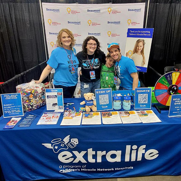 Extra Life table at Brick Fest event