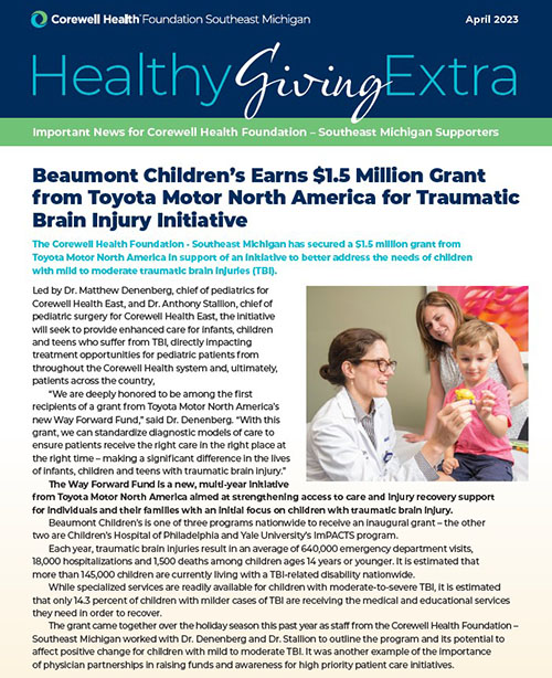 Healthy Giving Extra, April 2023 Issue