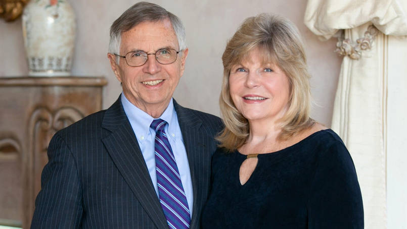 Patti and James Anderson smiling together