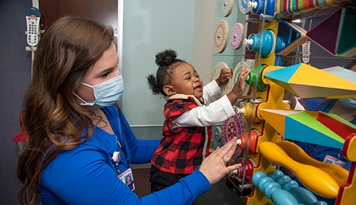 caroline peach with patient