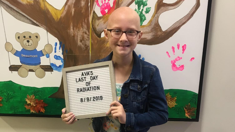 Ava's last day of radiation