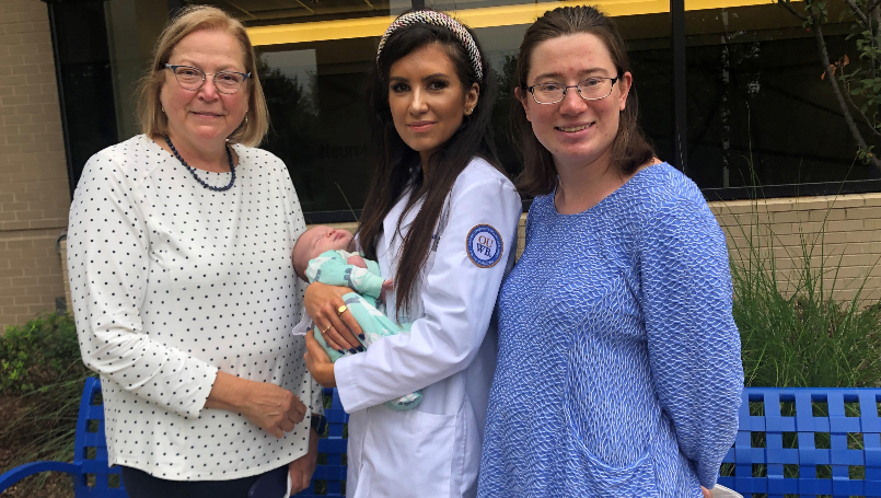 Cecilia, Dr. Baki and Christina with baby Andrew