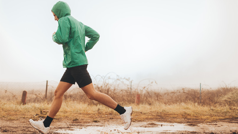 Running in the rain