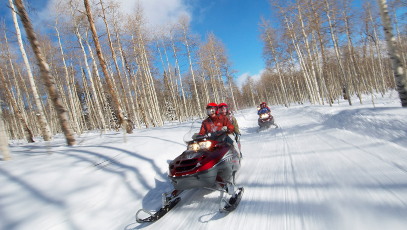 snowmobiling